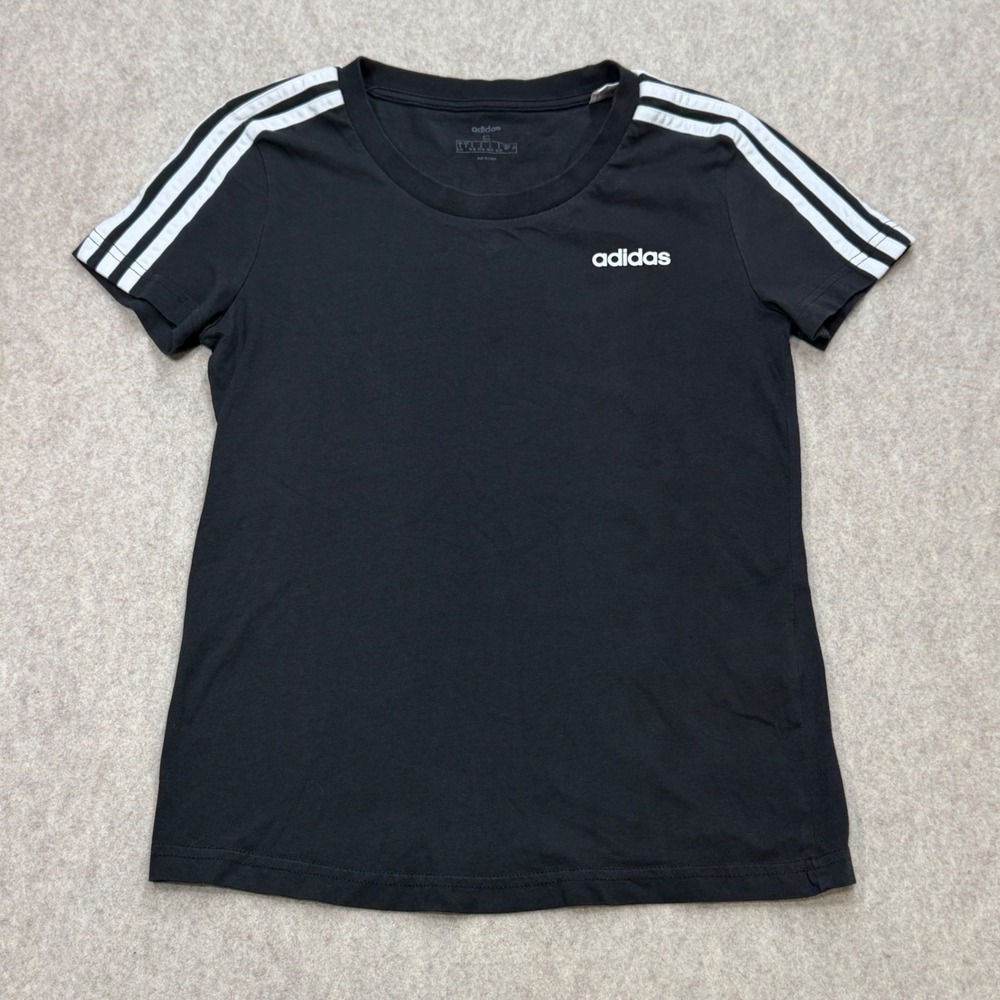 Adidas T-Shirt Womens S Black Athleisure Sporty
